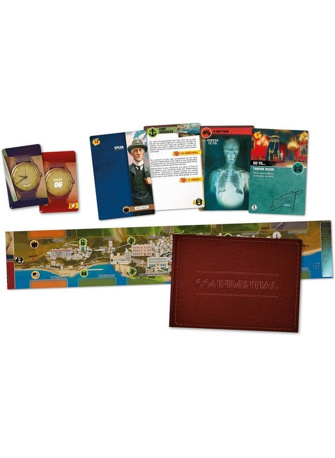 IELLO: Guilty: Monaco 1955 - Cooperative Deduction Game, Murder Mystery Investigation, Realistic Details, Ages 14+, 1-99 Players, 180-240 Minutes - Image 3