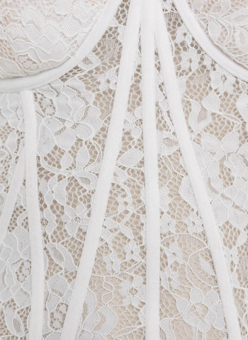 Lichi  Lace corset with a matching choker for Women | Best Price UAE