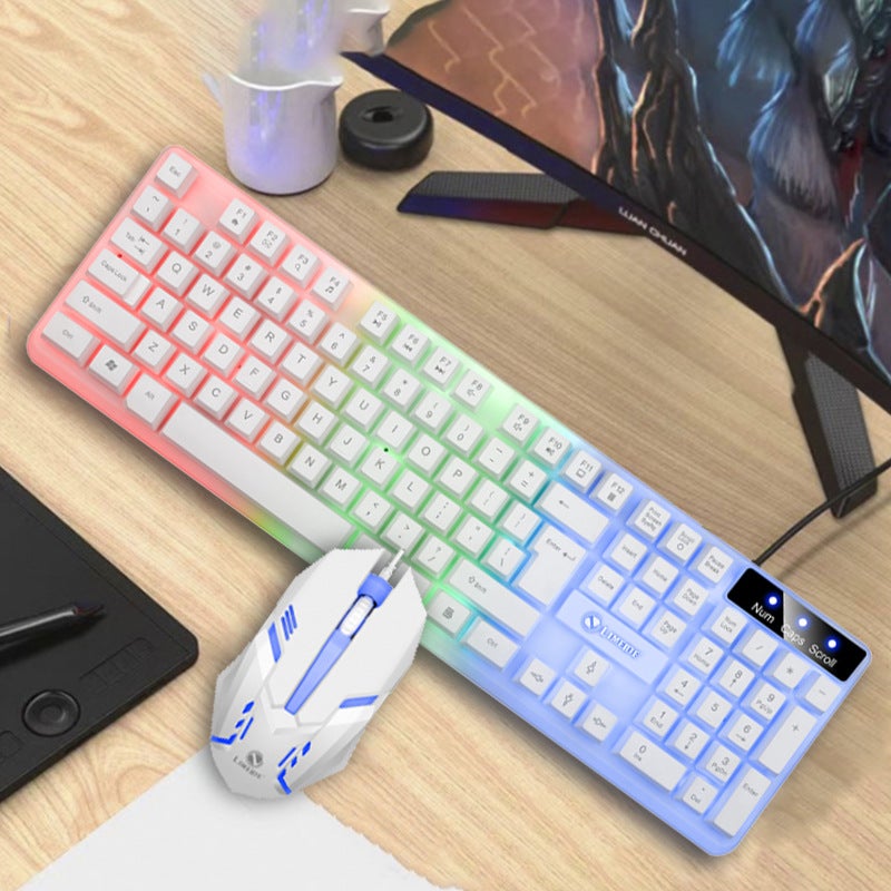 LimeG GTX300 Retro Gaming Keyboard Mouse Combo USBGTX350 square white bag GTX350 square white bag 