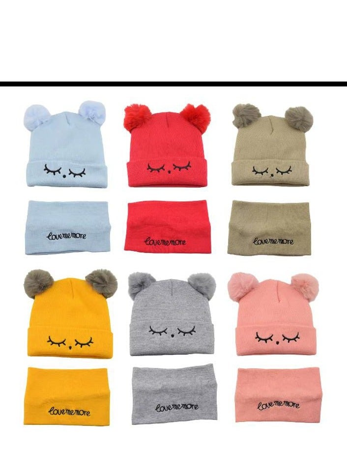 Generic Multi-Functional Winter Hat: This cute knitted earflap hat covers the function of hat, earmuff and scarf, one piece red color - Image 3