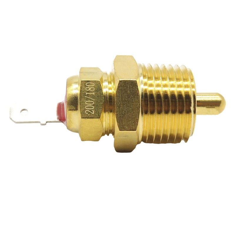 HiSport Electric Engine Cooling Fan Thermostat Temperature Sensor Switch, 200 to 180 Degree with 3/8" Pipe Thread - Image 1