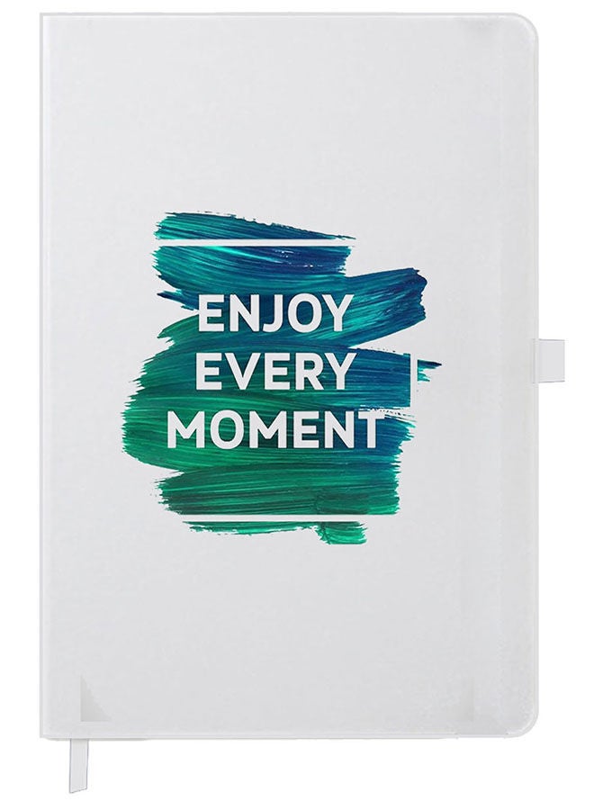 Theodor Designer A5 Thick White Hardcover Notebook Enjoy - Image 1