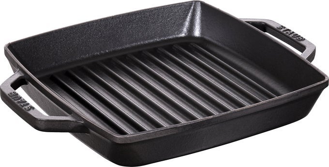 CAST IRON SQUARE GRILL PAN BLACK 23 CM
