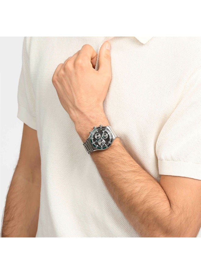 سواتش ساعة يد من الاستانلس ستيل كرونوغراف YVS506G - Image 2
