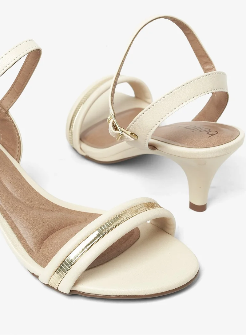 Beira Rio Cream Sandals for Women with Back Strap – Stylish & Supportive sling Back Ladies Sandals for Women | Best Price UAE