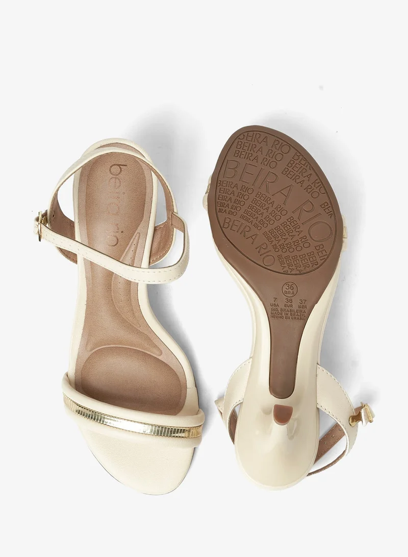 Beira Rio Cream Sandals for Women with Back Strap – Stylish & Supportive sling Back Ladies Sandals for Women | Best Price UAE