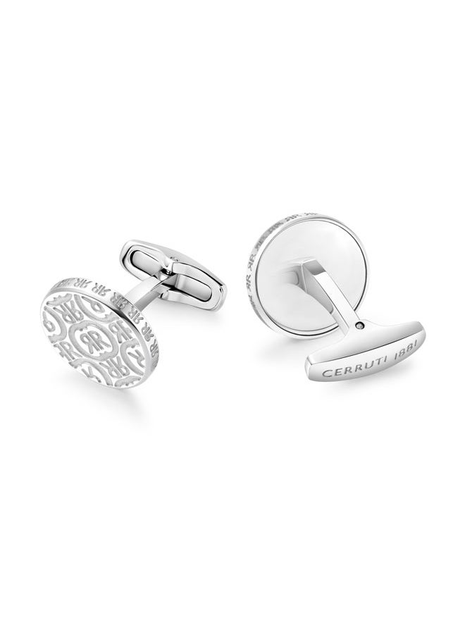 CERRUTI 1881 Plaque Logo.2 CufflinksIconic CRR BrandingConfident and Stylish Accessory for Men  - Image 4