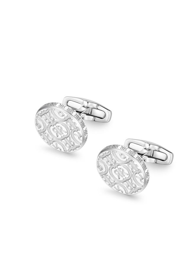 CERRUTI 1881 Plaque Logo.2 CufflinksIconic CRR BrandingConfident and Stylish Accessory for Men  - Image 3
