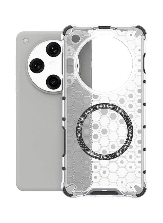Generic - Clear Case for Oppo Find X8 Pro (2024), Honeycomb Magnetic Airbag Anti-fall Phone Case, Transparent Ultra-thin Anti-fingerprint Protective Back Cover - Image 1