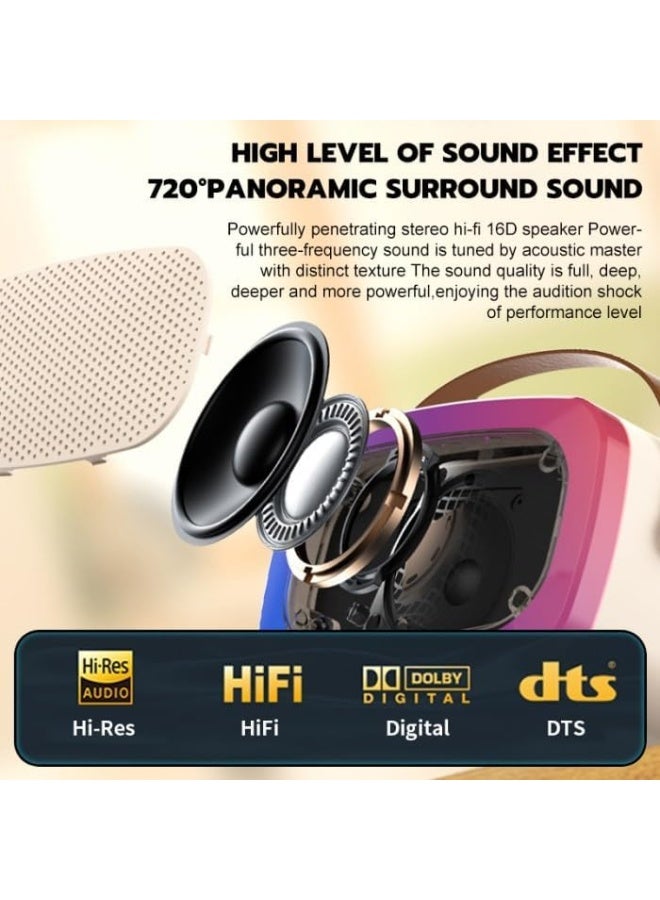SAFENHAND Portable Bluetooth Karaoke Speaker with Wireless Microphone, Mini Karaoke Machine for Kids and Adults, Party Gift - Image 2