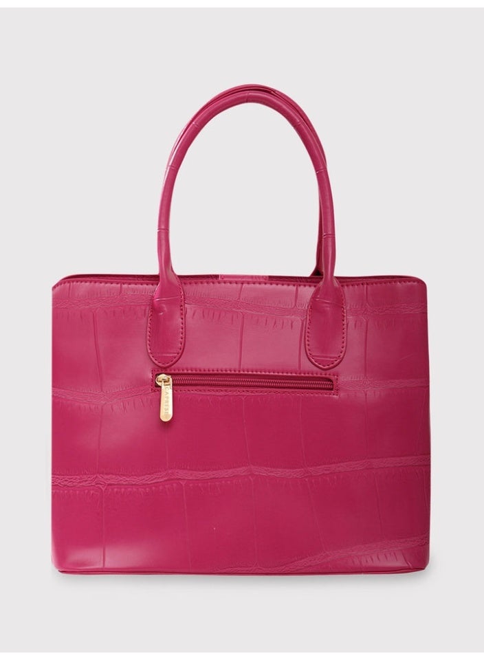 CAPRESE MINK SATCHEL SMALL FUCHSIA - Image 5