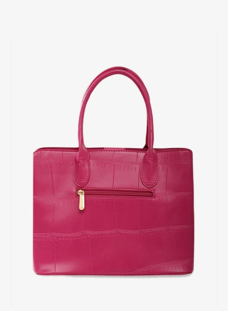 CAPRESE MINK SATCHEL SMALL FUCHSIA - Image 5