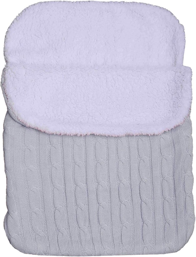 Khazna Newborn Swaddle Blanket-Wrapped, Baby Plus Velvet Sleeping Bag, Thick Knitted Warm Sleeping Bag, Stroller Sleeping Bag for Newborn Boys and Girls - Image 4