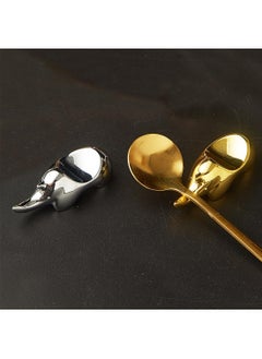 Y&D Animal Chopsticks Holder Dual-purpose Japanese Knife, Fork And Spoon Holder Chopsticks Holder Metal Spoon Storage Hotel Chopsticks Pillow Gold-Gold  - Image 3