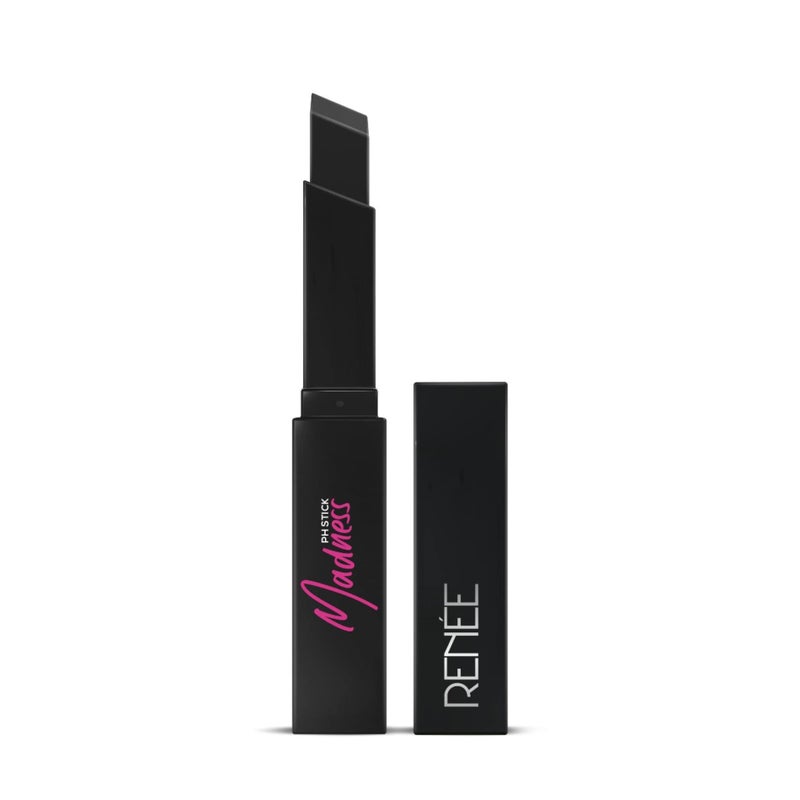RENEE Madness PH Stick 3g Black lipstick that delivers pink hue enriched with Vitamin E and Jojoba Oil