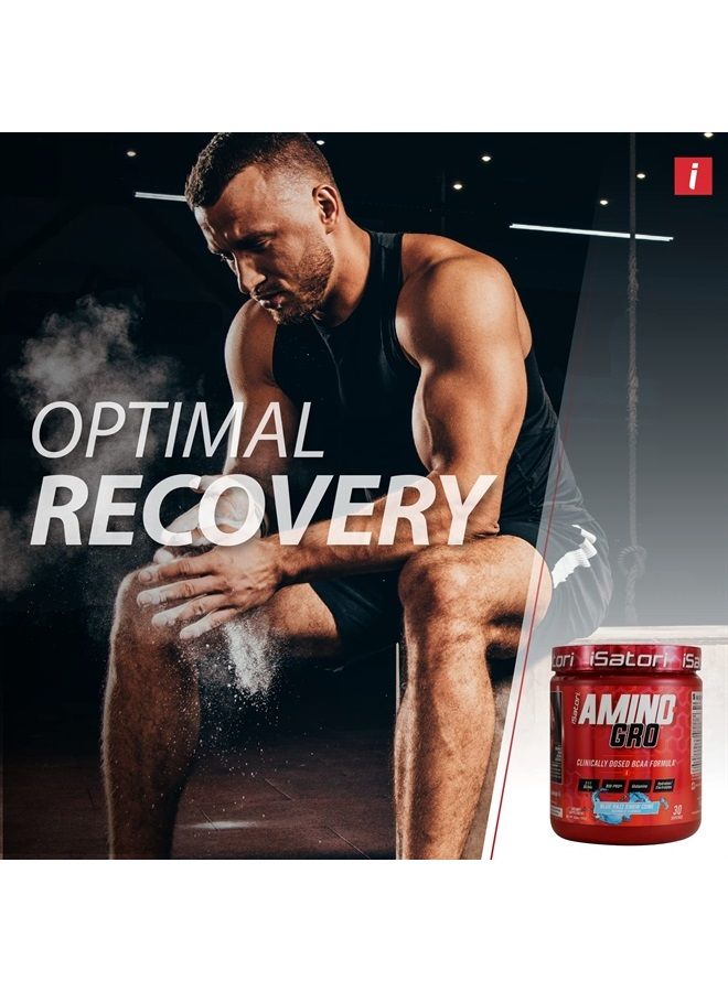 iSatori Amino-GRO BCAA Powder - Branched Chain Amino Acid Formula with Glutamine and Bio-GRO Bio-Active Peptides - Essential Amino Energy for Women and Men - Blue Razz Snow Cone (30 Servings) - Image 5