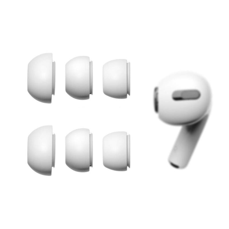 ALXCD Ear Tips Compatible with AirPods Pro & 2nd Gen Earbuds, Small/Medium/Large 3 Pairs Silicone Earbud Tips Ear Gel, Fit for AirPods Pro, White S/M/L