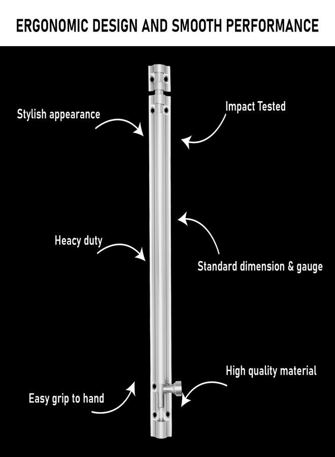DHSVS Aluminium Tower Bolt SS Finish I 24 Inch with SS Rod I Anti-Corrosion Tower Bolts for Bathroom,Kitchen,Wardrobe, Office Doors(Pack of 1) - Image 3