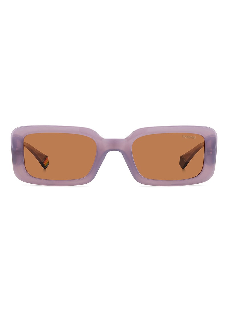 Polaroid Women's Polarized Rectangular Sunglasses - Pld 6208/S/X Violet Millimeter - Lens Size: 52 Mm  - Image 3