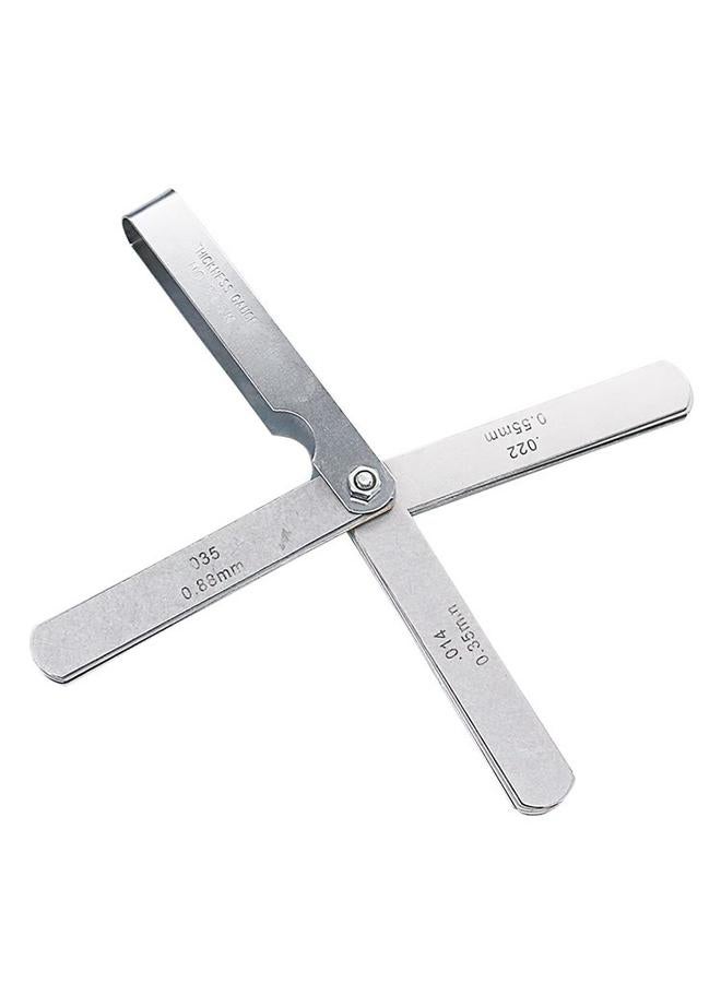 Generic 32 Blades Steel Feeler Gauge Dual Marked Metric and Imperial Measuring Tool . 0015-. 035 Copper sheet  - Image 2