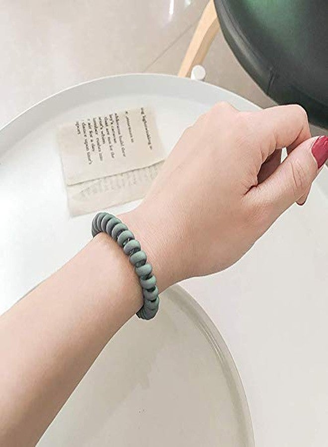 CHIROGRAPHY 10 Pcs Spiral Hair Ties, Coil Hair Ties, Phone Cord Hair Ties, Hair Coils Phone Cord Hair Rings Ponytail Holder Coil for Any Kinds of Hair - Image 5