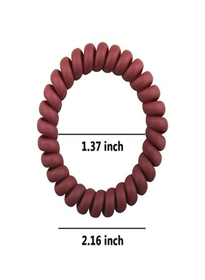 CHIROGRAPHY 10 Pcs Spiral Hair Ties, Coil Hair Ties, Phone Cord Hair Ties, Hair Coils Phone Cord Hair Rings Ponytail Holder Coil for Any Kinds of Hair - Image 4