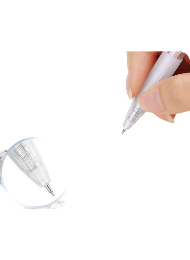 GENVANA Jinwanian 0.38Mm Retractable Gel Pen, St Ultra-Fine Point, For Fine Writing, Student Pen, Training, Meeting Signing, Office Use, Black, 6-Pack, G-1342T - Image 2