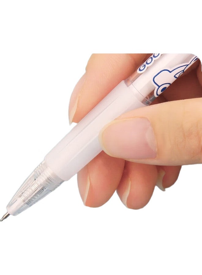 GENVANA Jinwanian 0.38Mm Retractable Gel Pen, St Ultra-Fine Point, For Fine Writing, Student Pen, Training, Meeting Signing, Office Use, Black, 6-Pack, G-1342T - Image 1