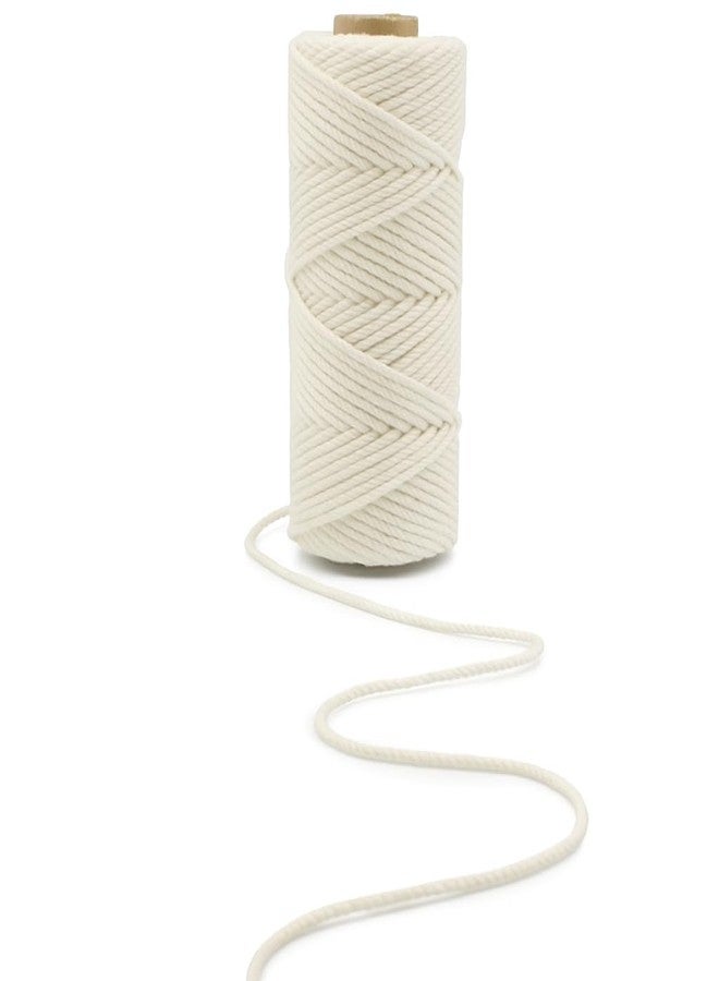 Bobbiny | 3 Ply Twisted Macrame Cotton Cord Dori (Roll Packaging) Thread for Macrame DIY and Other Projects | Off White | 2mm,50 Meter - Image 2