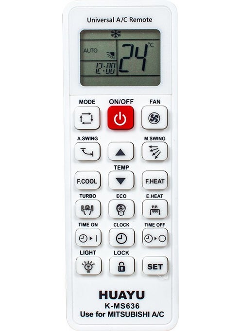 Huayu Kk K-MS636 Mitsubishi Universal Smart Air Conditioner Remote  - Image 1