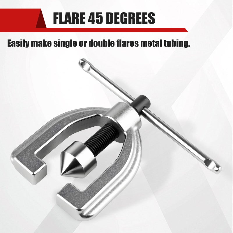Esakoya Brake Line Flaring Tool Kit with 5 Adapters, Flare Tool Kit with 45 Degrees, Double & Single Flaring Tool Kit for Brake Line, Brass Tubing, Copper and Aluminum - Image 5