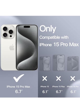 جراب iPhone 15 Pro Max مقاس 6.7 بوصة من الجل السائل السيليكون لهاتف iPhone 15 Pro Max غطاء داخلي من الألياف الدقيقة الناعمة ذات الملمس الحريري المقاوم للخدش، غطاء رقيق مقاوم للصدمات متوافق مع iPhone 1 - view 2