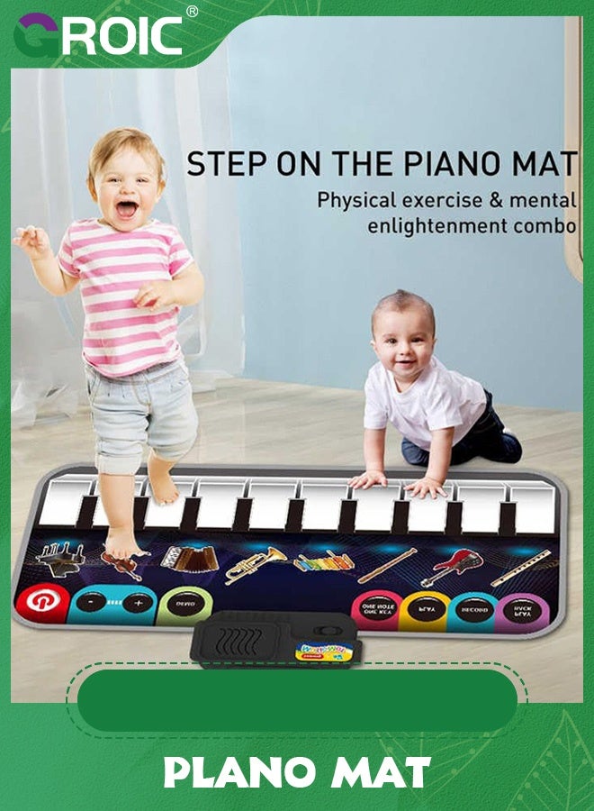 GROIC Kids Musical Piano Mats,Music Toys Child Floor Keyboard Mat,Kids Soft Touch Playmat with 8 Instrument Sounds,Early Education - Image 4