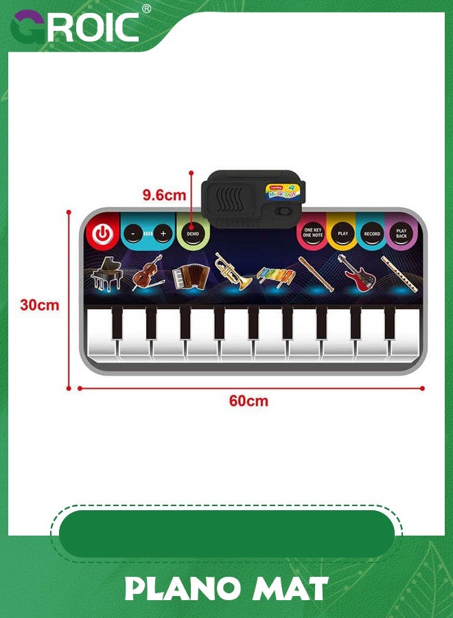 GROIC Kids Musical Piano Mats,Music Toys Child Floor Keyboard Mat,Kids Soft Touch Playmat with 8 Instrument Sounds,Early Education - Image 2