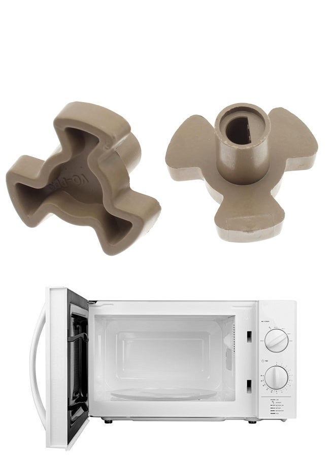 قطعتان من عمود الميكروويف مقاس 0.59 بوصة، وصلة قرص دوار للميكروويف، وصلة دعم دليل أسطوانة فرن الميكروويف الصغير، عمود صينية وصلة دعم - Image 1