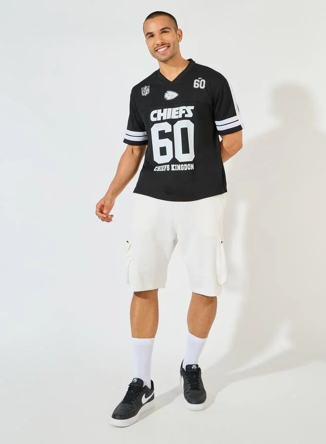 Styli Styli NFL Chiefs Mesh Oversized Jersey T-Shirt