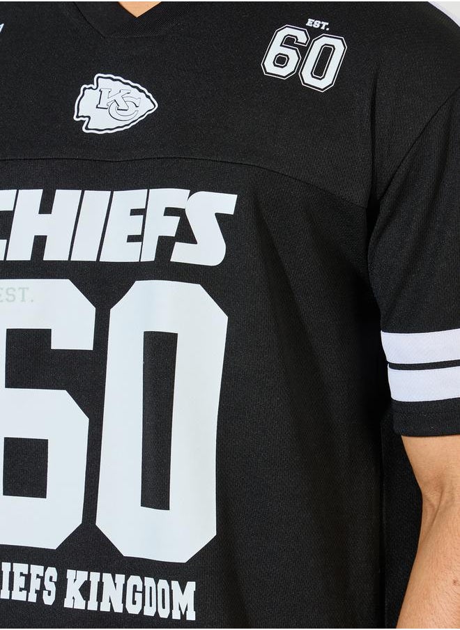 Styli - NFL Chiefs Mesh Oversized Jersey T-Shirt - Image 1