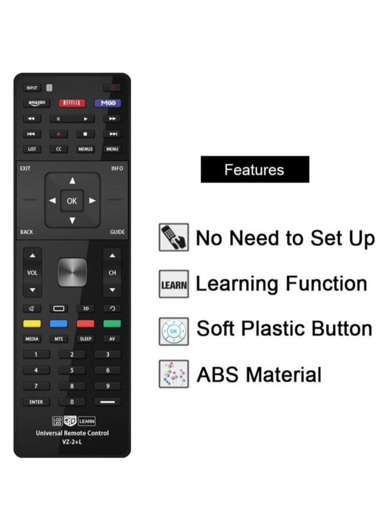vesus Universal TV Remote for Almost All LED LCD 3D Smart E Series TV Smart Internet Apps with Netflix and M-GO Keys Sub XRT112 - Image 3