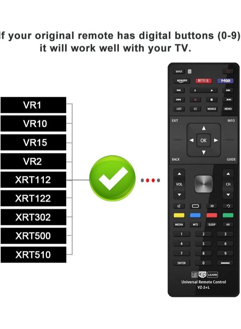 vesus Universal TV Remote for Almost All LED LCD 3D Smart E Series TV Smart Internet Apps with Netflix and M-GO Keys Sub XRT112 - Image 2