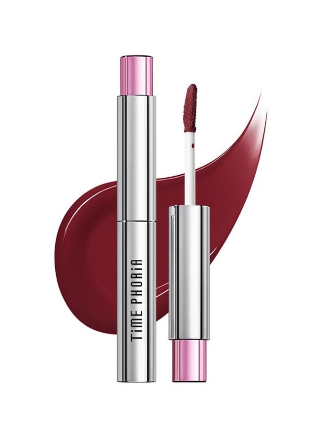 TIMEPHORIA Spectra Ultra Stay-Color Transfer Proof Lip Vinyl 012 Inferno Kiss-Deep Burgundy Red Long Lasting Liquid Lipstick, High Coverage Semi-Shine Finish, Zero Transfer Kiss Proof, Lightweight - Image 1