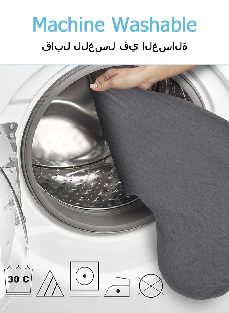 مخدة الحمل مخدة حوامل وسادة الحمل على شكل حرف U من لدعم الجسم بالكامل اثناء فترة مع غطاء مخملي مبرد وقابل للاستبدال بحجم 60 انش رمادي داكن قماش جورسيه - Image 5