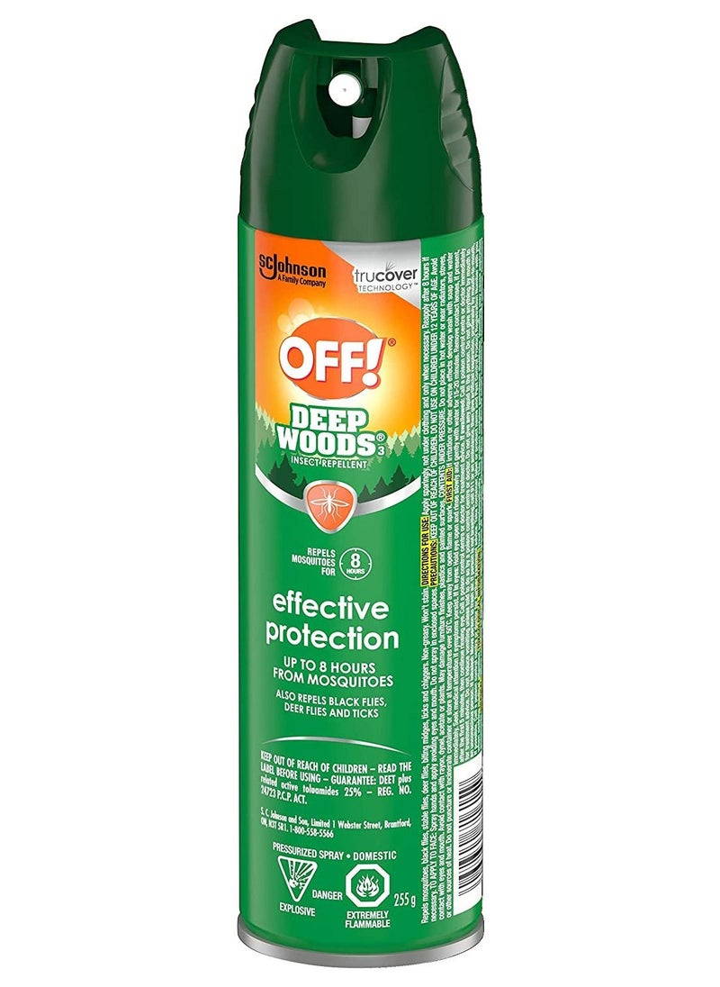 SC Johnson - OFF! Deep Woods Insect and Mosquito Repellent Bug Spray Up to 8 Hours of Protection 255g - Image 1