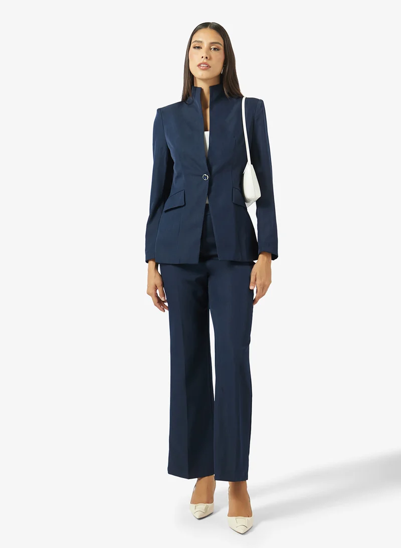 Ella  High Collar Blazer & Pant Set for Women | Best Price UAE