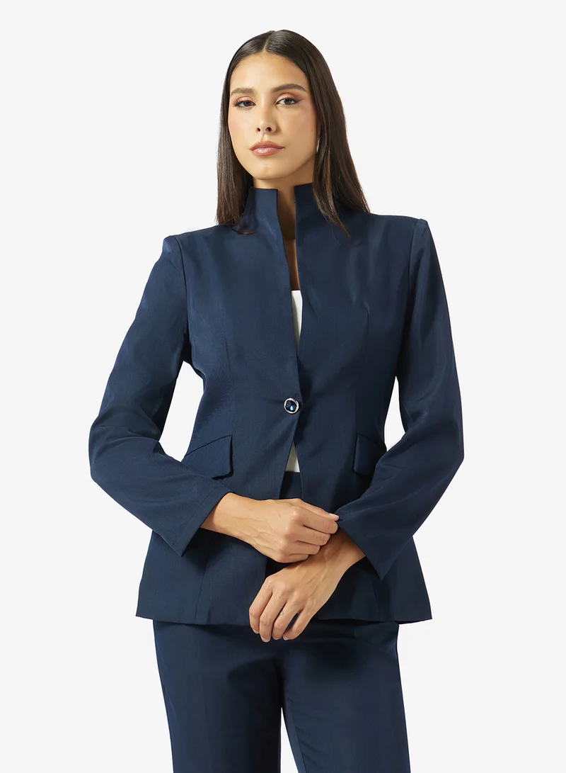Ella  High Collar Blazer & Pant Set for Women | Best Price UAE