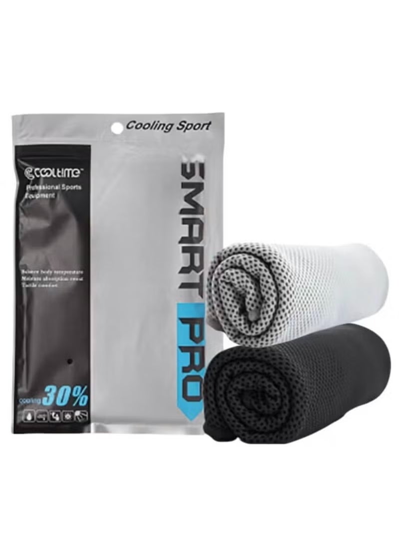 XUN 2 Pcs Cooling Towel, Cooling Gym Towel Cool And Dry Towel In Summer, Sport Towel Suitable For Bicycle, Yoga, Running, Fitness Enthusiasts 30x100cm - Image 1