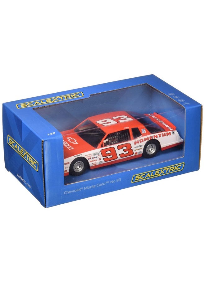 Scalextric - Chevrolet Monte Carlo 1986#93 1:32 Slot Race Car C3949, Red & White - Image 1