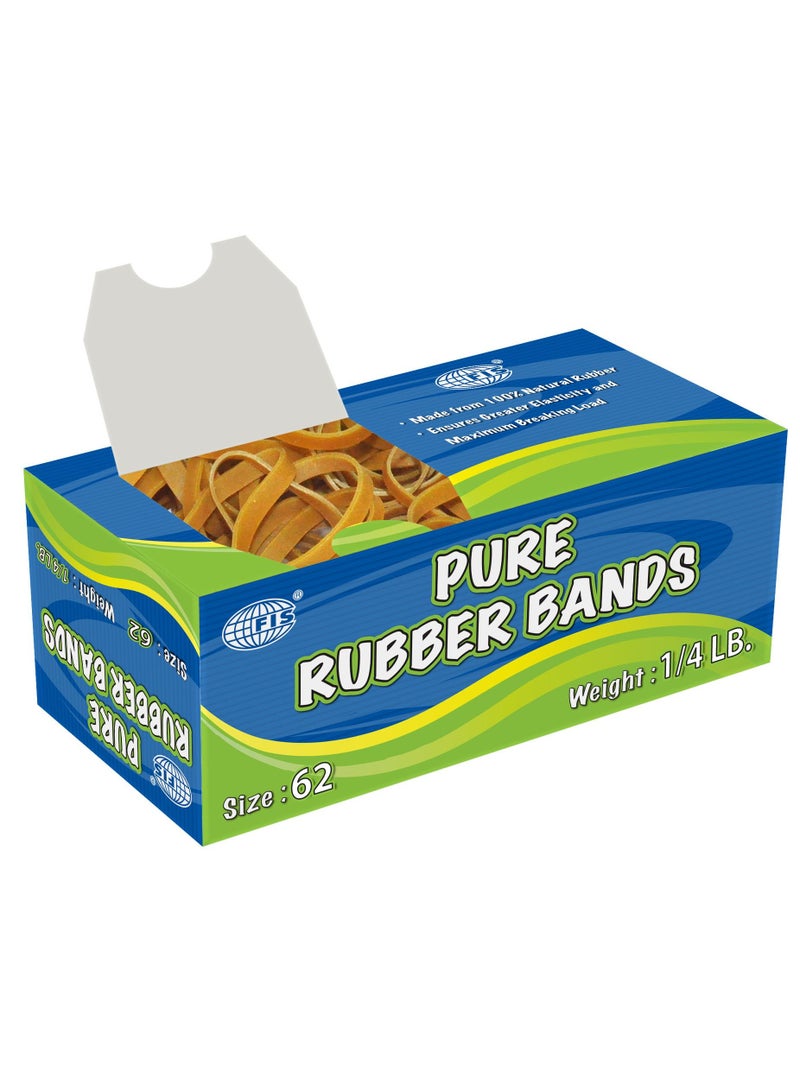 FIS 10 Boxes FIS Pure Rubber Bands Yellow - FSRB62 - Image 2