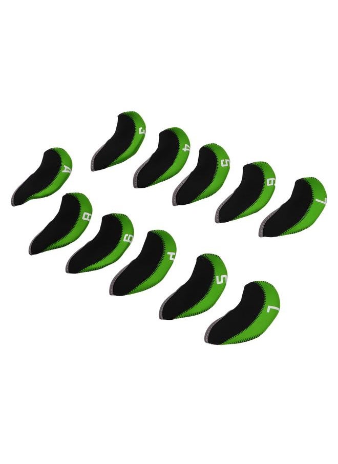 Thoraya - 11Pcs/Set Number Golf Iron Headcover Neoprene Golf Club Iron Head Cover Protective CoverGreen - Image 1