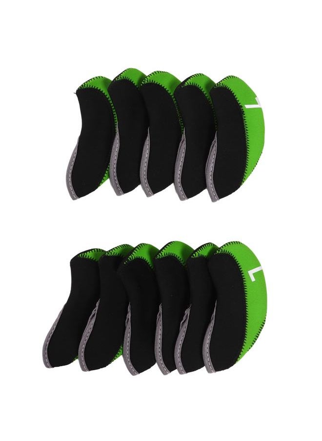 Thoraya - 11Pcs/Set Number Golf Iron Headcover Neoprene Golf Club Iron Head Cover Protective CoverGreen - Image 1