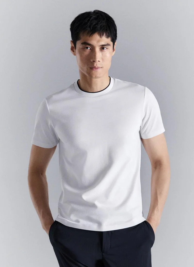 Mango Man Slim fit comfort stretch Coolmax ® T-shirt